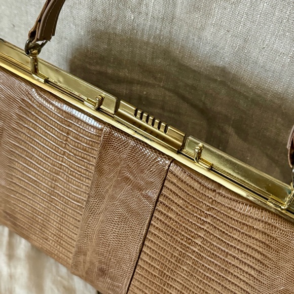 vintage 50s 60s lizard skin handbag Bags by Marquise - Picture 3 of 12